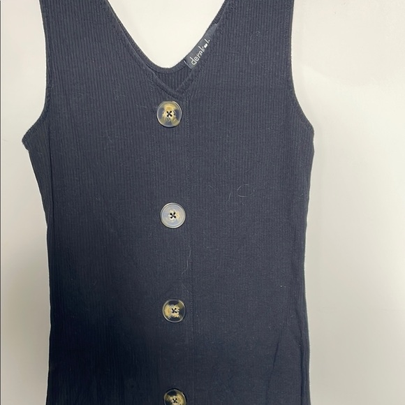 Derek Heart Black Ribbed Sheath Dress - Picture 5 of 6